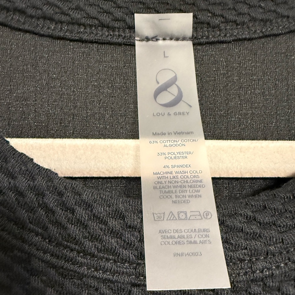 NWT Lou & Grey black sleeveless sheath dress with pockets, size Large - Picture 5 of 6